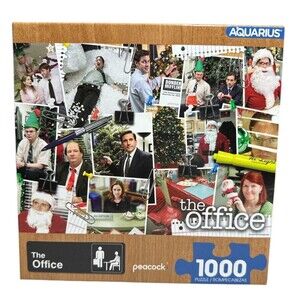 The Office Christmas Party 1000 Pc Jigsaw Puzzle Aquarius Peacock Used COMPLETE‎